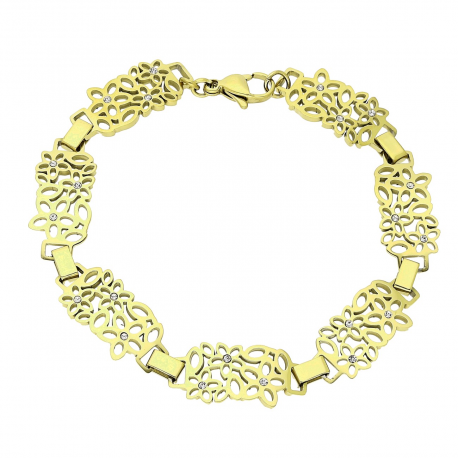 BRANSOLETKA POZŁACANA 18,5 CM 10 MM S. STEEL TTM XUPING 81480