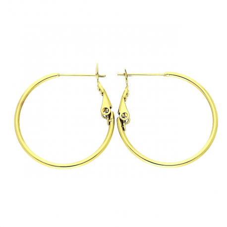 KOLCZYKI POZŁACANE 25/1,5 MM S. STEEL TTM XUPING 81483