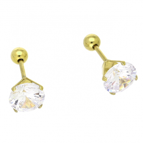 KOLCZYKI POZŁACANE 8 MM S. STEEL TTM XUPING 81494