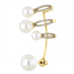 KOLCZYK POZŁACANY 39/19 MM NAUSZNICA NA JEDNO UCHO XUPING 81565