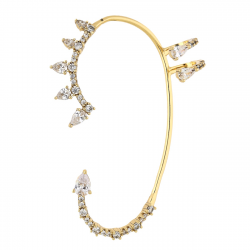 KOLCZYK POZŁACANY 57/42 MM NAUSZNICA NA JEDNO UCHO XUPING 81567