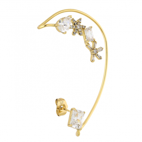 KOLCZYK POZŁACANY 55/35 MM NAUSZNICA NA JEDNO UCHO XUPING 81568