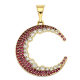 ZAWIESZKA POZŁACANA 37/25 MM RUBINOWY KSIĘŻYC XUPING 81608