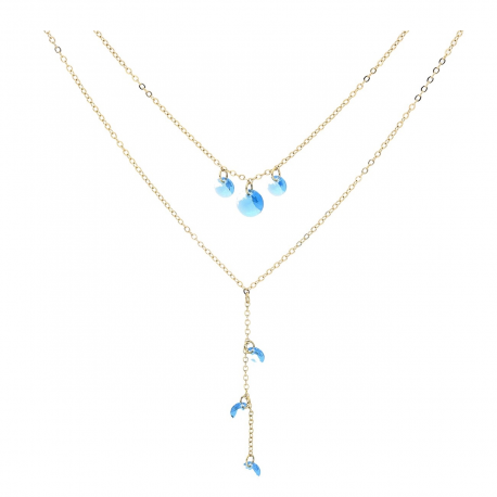 CELEBRYTKA POZŁACANA 38+4 Z-6 CM SAPPHIRE LIGHT CRYSTAL XUPING 81629