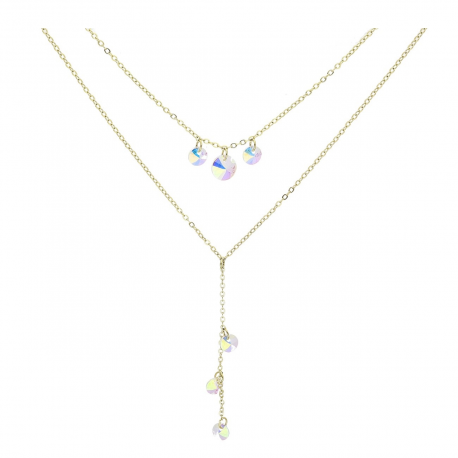 14K CELEBRYTKA POZŁACANA 38+4 Z-6 CM AB CRYSTAL XUPING 81633