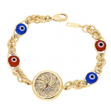 BRANSOLETKA POZŁACANA 20 CM 21 MM EYE XUPING 81697