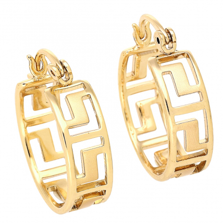 KOLCZYKI POZŁACANE 24/7 MM GRECKIE MAT POŁYSK XUPING 81761