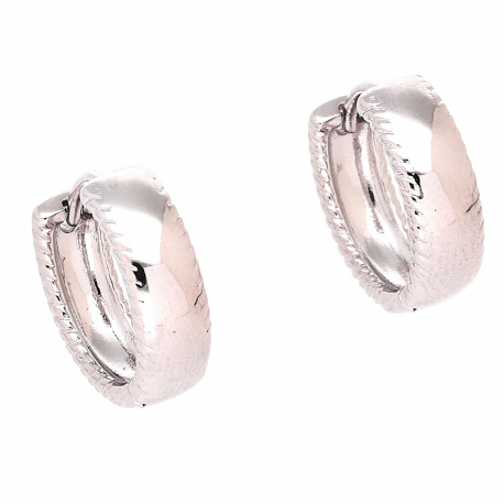 KOLCZYKI PLATYNOWANE 15/5 MM SREBRNE KÓŁKA XUPING 81779