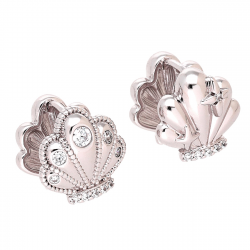 KOLCZYKI PLATYNOWANE 14/14 MM ASYMETRYCZNA ELEGANCJA XUPING 81815