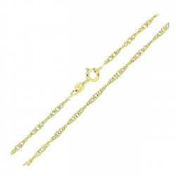 14K ŁAŃCUSZEK POZŁACANY 50 CM 2,1 MM SINGAPURKA XUPING 81818