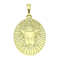 14K ZAWIESZKA POZŁACANA 36/20 MM MEDALIK XUPING 81827