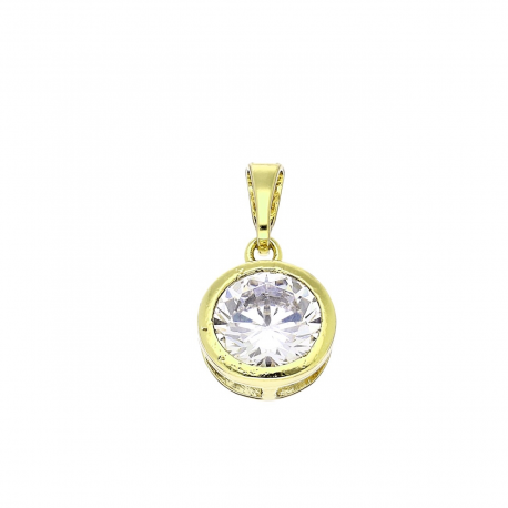 14K ZAWIESZKA POZŁACANA 18/10 MM BRYLANT XUPING 81841