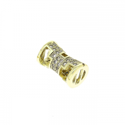 14K ZAWIESZKA POZŁACANA 8/14 MM BRYLANTOWY CHARMS XUPING 81843