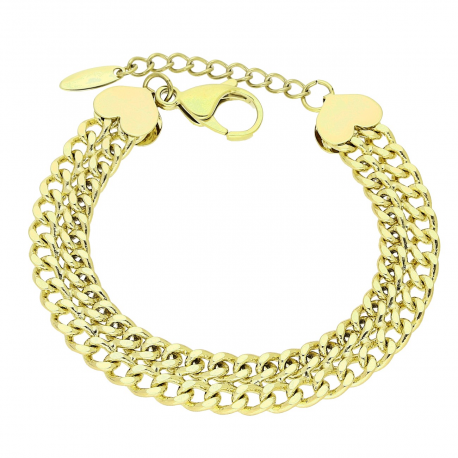 14K BRANSOLETKA POZŁACANA 18,5+3 CM 10 MM SAMO ZŁOTO XUPING 81851