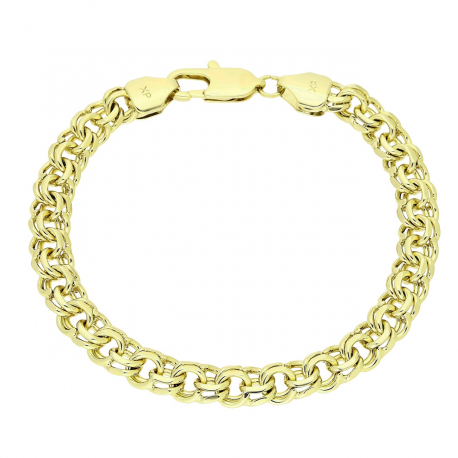 14K BRANSOLETKA POZŁACANA 22,5 CM 8 MM GARIBALDI XUPING 81853