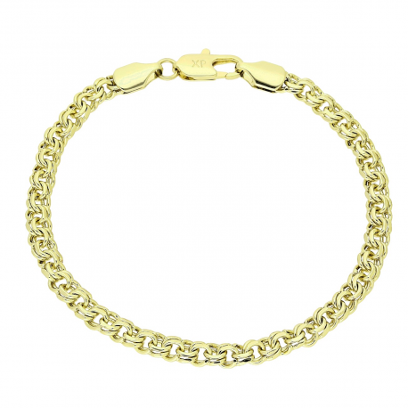 14K BRANSOLETKA POZŁACANA 19,5 CM 5 MM GARIBALDI XUPING 81854