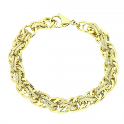 14K BRANSOLETKA POZŁACANA 22 CM 10 MM ELEGANCE XUPING 81857