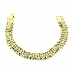 14K BRANSOLETKA POZŁACANA 18 CM 11 MM SAMO ZŁOTO XUPING 81860