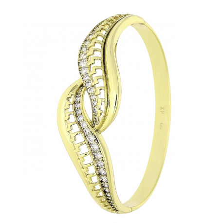 14K BRANSOLETKA POZŁACANA 60/20 MM GRECKI BANGLE XUPING 81874