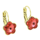 14K KOLCZYKI POZŁACANE 16/11 MM PADPARADSCHA CRYSTAL XUPING 81959
