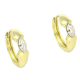 14K KOLCZYKI POZŁACANE 16/5 MM CRYSTAL XUPING 81968