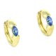 14K KOLCZYKI POZŁACANE 16/5 MM SAPPHIRE LIGHT CRYSTAL XUPING 81970
