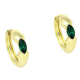 14K KOLCZYKI POZŁACANE 16/5 MM EMERALD CRYSTAL XUPING 81971
