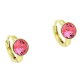 14K KOLCZYKI POZŁACANE 12/7 MM ROSE CRYSTAL XUPING 81975