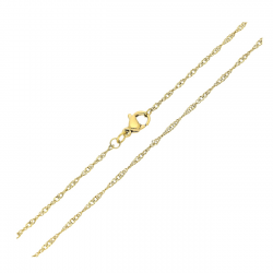 ŁAŃCUSZEK POZŁACANY 45 CM 1,6 MM SINGAPURKA XUPING 82045