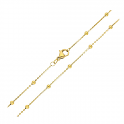 ŁAŃCUSZEK POZŁACANY 45 CM 2,5 MM ROLO KULKI XUPING 82062