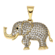 ZAWIESZKA POZŁACANA 27/27 MM BRYLANTOWY SŁONIK XUPING 82083