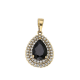 ZAWIESZKA POZŁACANA 24/13,5 MM BLACK DIAMONDS SERIES XUPING 82099