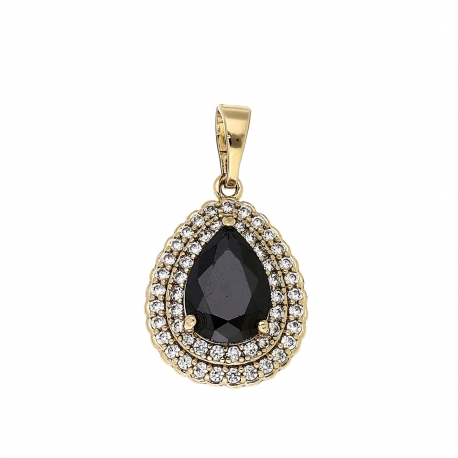 ZAWIESZKA POZŁACANA 24/13,5 MM BLACK DIAMONDS SERIES XUPING 82099