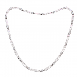 CELEBRYTKA PLATYNOWANA 45 CM 4,5 MM GRECKA Z BRYLANTAMI XUPING 82105