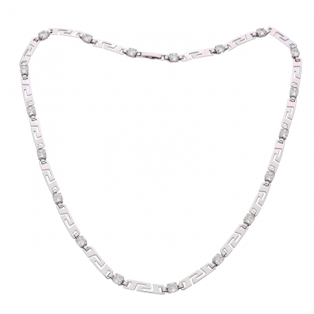 CELEBRYTKA PLATYNOWANA 45 CM 4,5 MM GRECKA Z BRYLANTAMI XUPING 82105