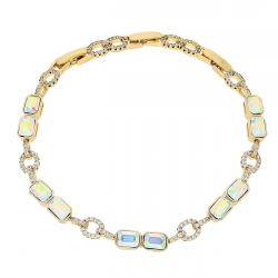 BRANSOLETKA POZŁACANA 21-18,5-16 CM 6 MM AB CRYSTAL XUPING 82109