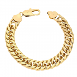 BRANSOLETKA POZŁACANA 24 CM 13 MM PANCERKA DUO XUPING 82117