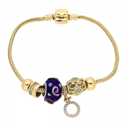 BRANSOLETKA POZŁACANA 19,5 CM CHARMS XUPING 82136