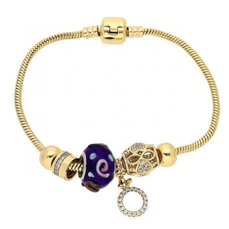 BRANSOLETKA POZŁACANA 19,5 CM CHARMS XUPING 82136