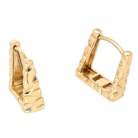 KOLCZYKI POZŁACANE 24/2 MM POMARSZCZONE ZŁOTE ELEGANTKI XUPING 82185