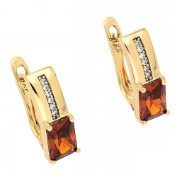 KOLCZYKI POZŁACANE 15/5 MM TRADYCYJNE GRANATY XUPING 82153