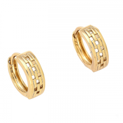 KOLCZYKI POZŁACANE 15/5 MM ZŁOTE KÓŁECZKA XUPING 82201