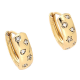 KOLCZYKI POZŁACANE 16/6 MM ELEGANTKI Z BRYLANTAMI XUPING 82237