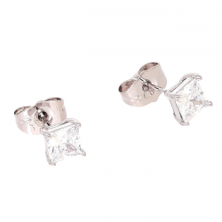 KOLCZYKI PLATYNOWANE 5 MM BRYLANT RADIANT XUPING 82255