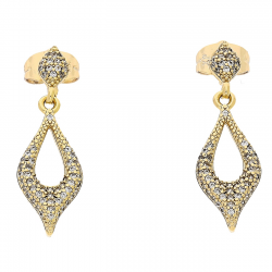 KOLCZYKI POZŁACANE 30/10 MM BRYLANTOWE ELEGANTKI XUPING 82277