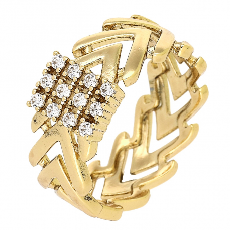 PIERŚCIONEK POZŁACANY 8 MM ELEGANCE XUPING 82280