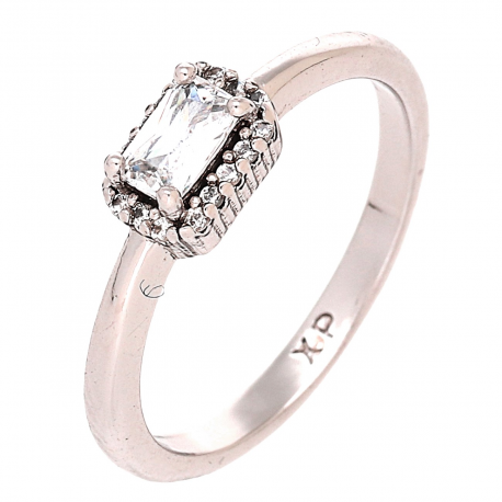 PIERŚCIONEK PLATYNOWANY 5 MM ZARĘCZYNOWY XUPING 82290