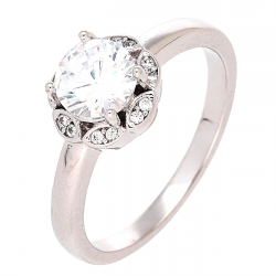 PIERŚCIONEK PLATYNOWANY 8 MM ZARĘCZYNOWY XUPING 82292