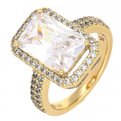 PIERŚCIONEK POZŁACANY 17 MM BRYLANTOWA ELEGANCJA XUPING 82295