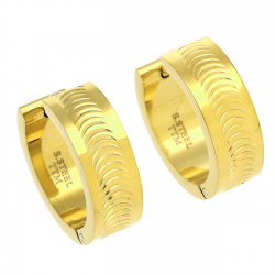 KOLCZYKI POZŁACANE 19/7 MM S. STEEL TTM XUPING 82383